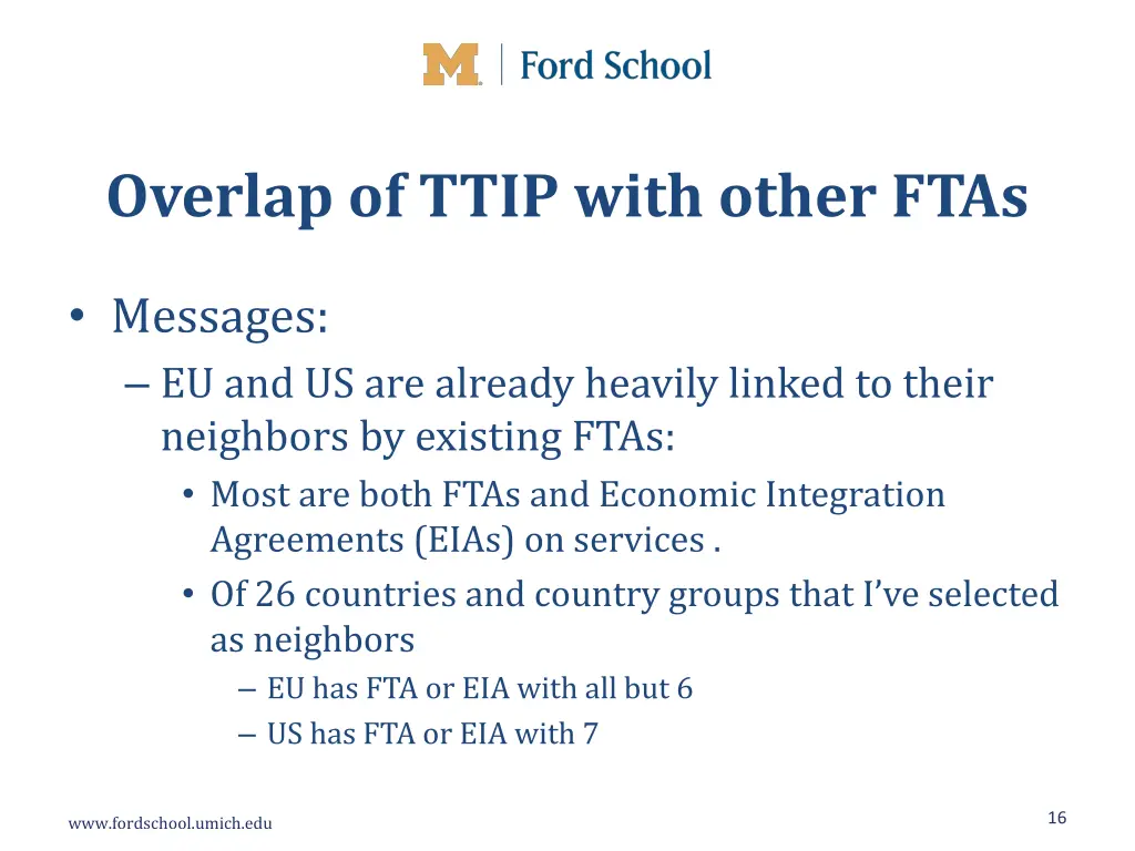 overlap of ttip with other ftas