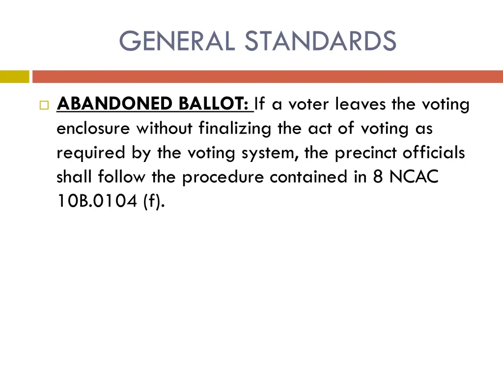 general standards 2