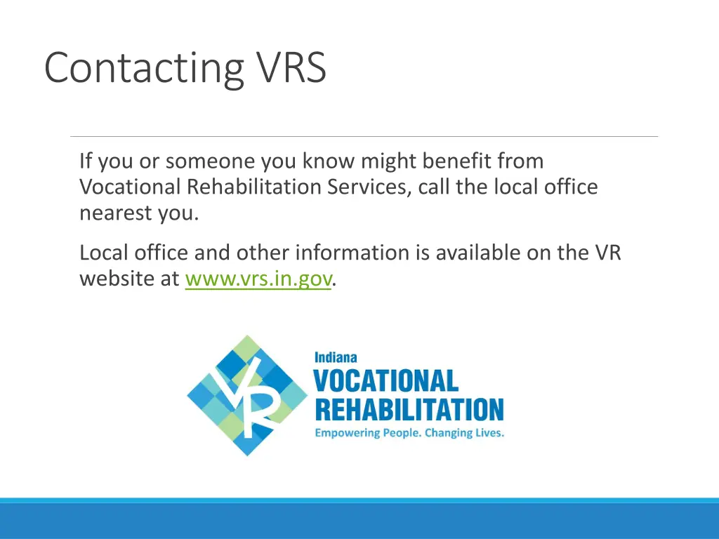 contacting vrs