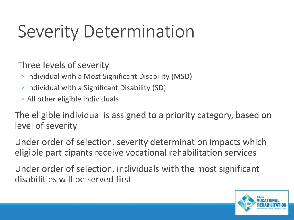 severity determination 1