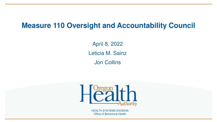 measure 110 oversight and accountability council