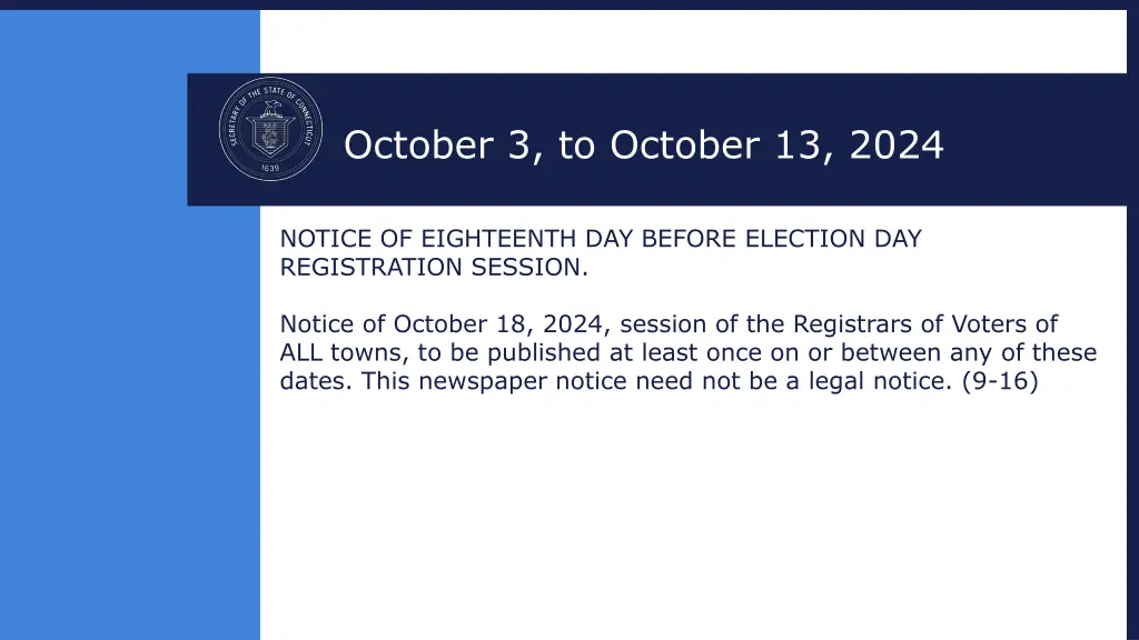 october 3 to october 13 2024
