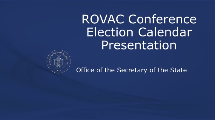 rovac conference election calendar presentation