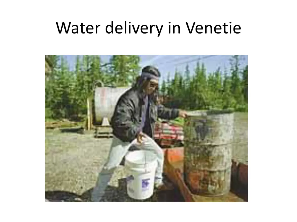 water delivery in venetie