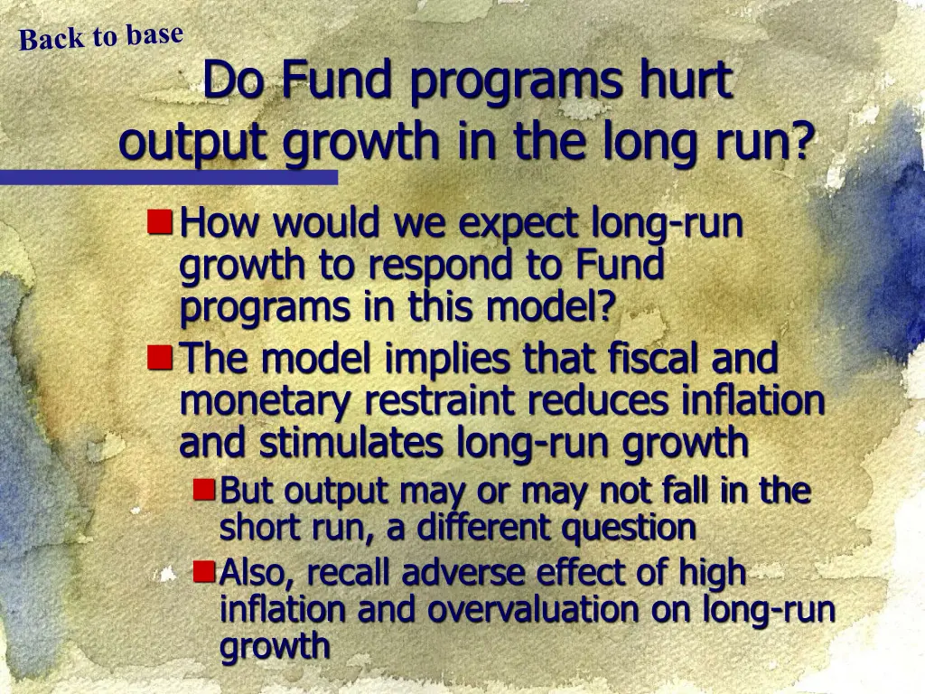 do fund programs hurt output growth in the long 2