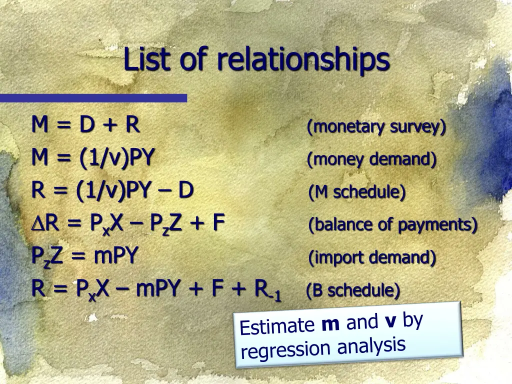 list of relationships
