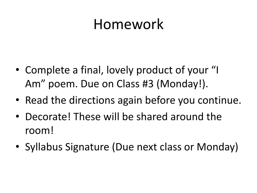 homework