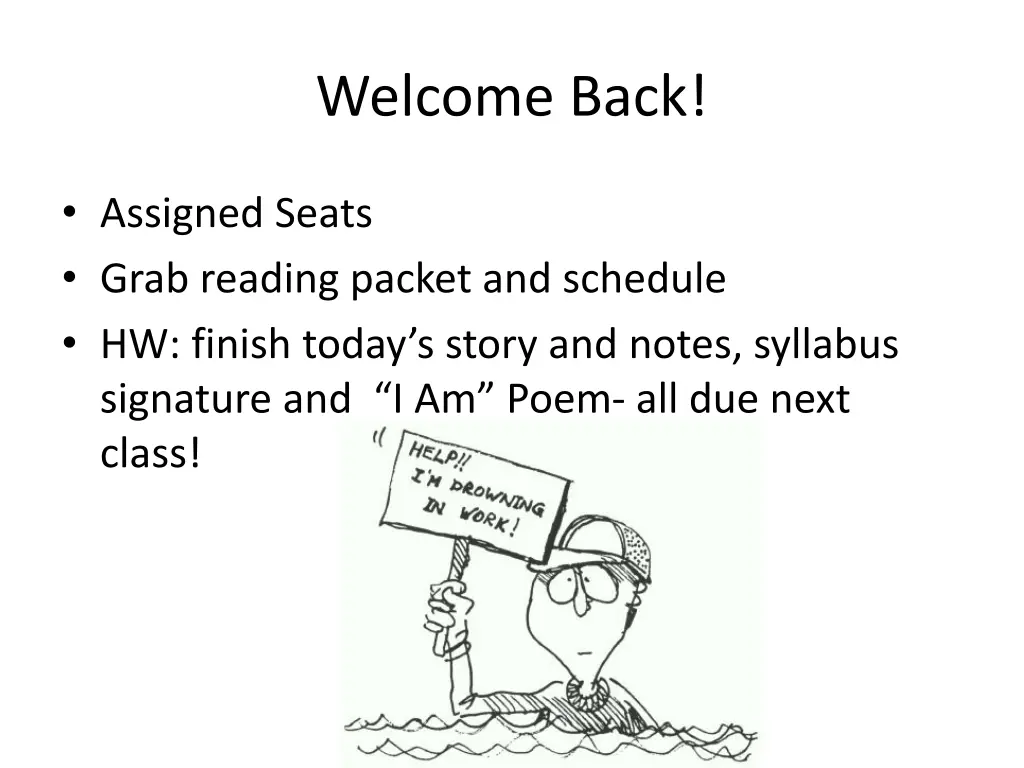 welcome back