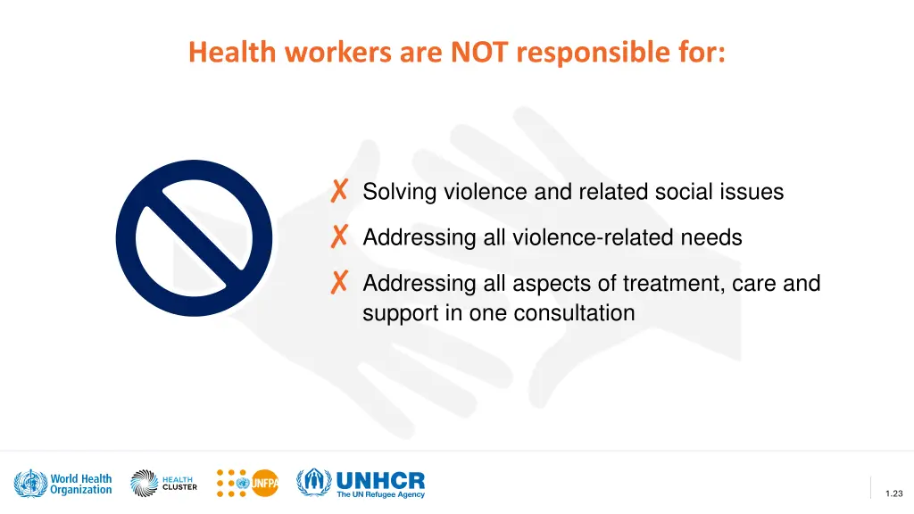 health workers are not responsible for