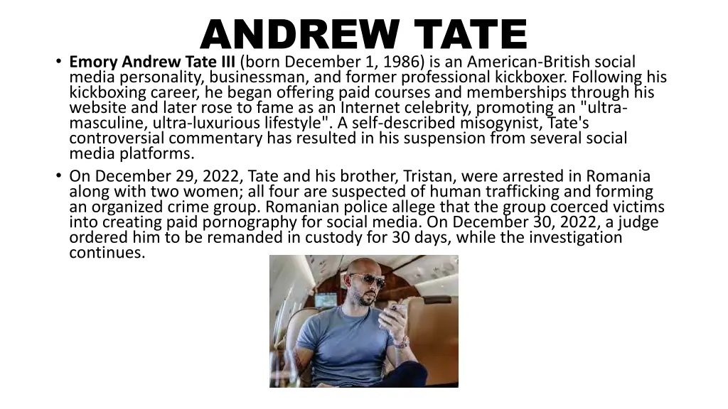 andrew tate emory andrew tate iii born december