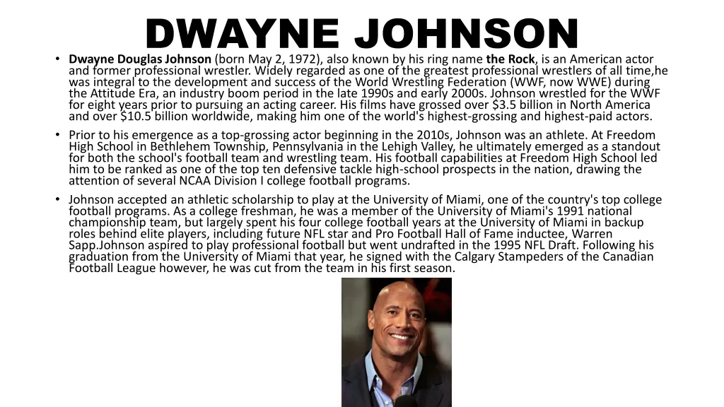 dwayne johnson dwayne douglas johnson born