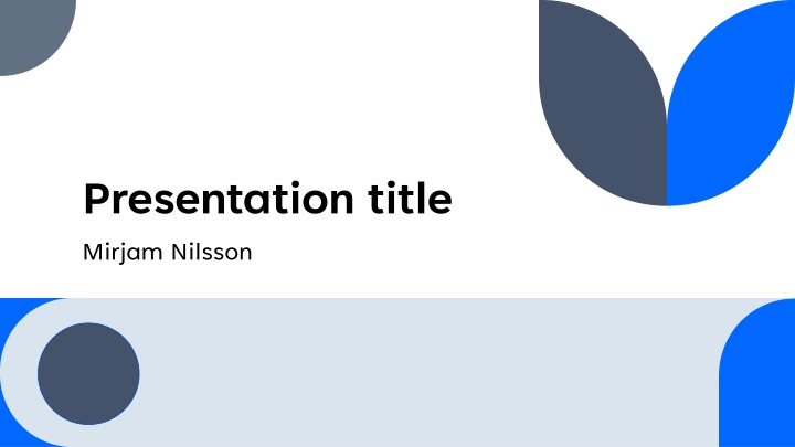 presentation title mirjam nilsson