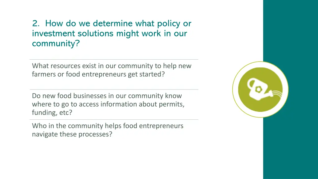 2 how do we determine what policy or investment