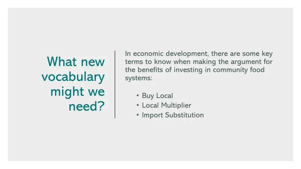 in economic development there are some key terms