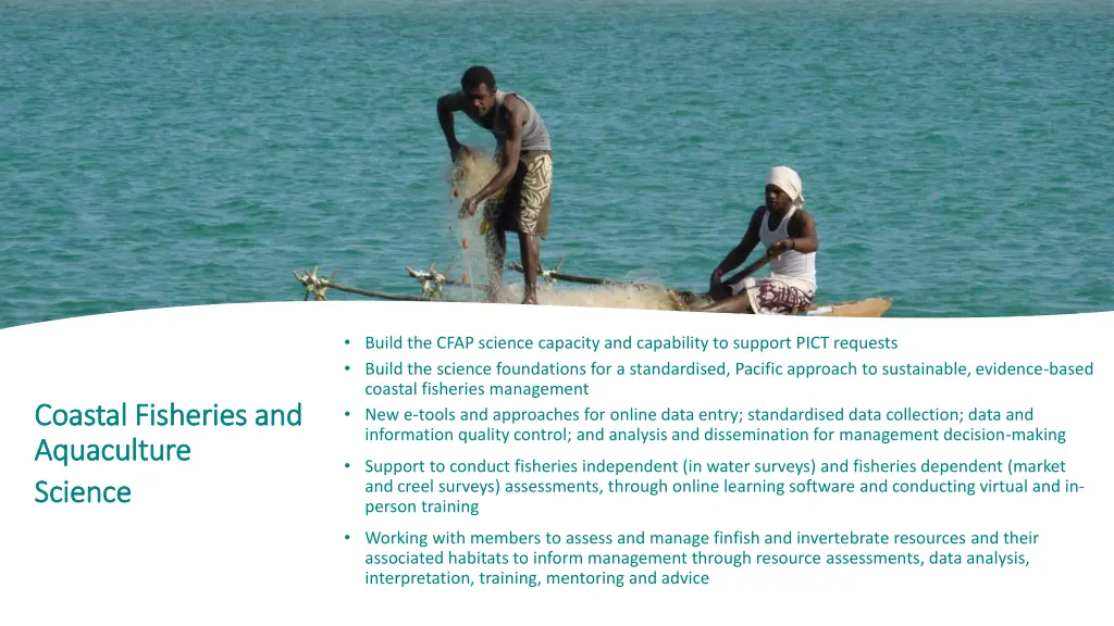 build the cfap science capacity and capability