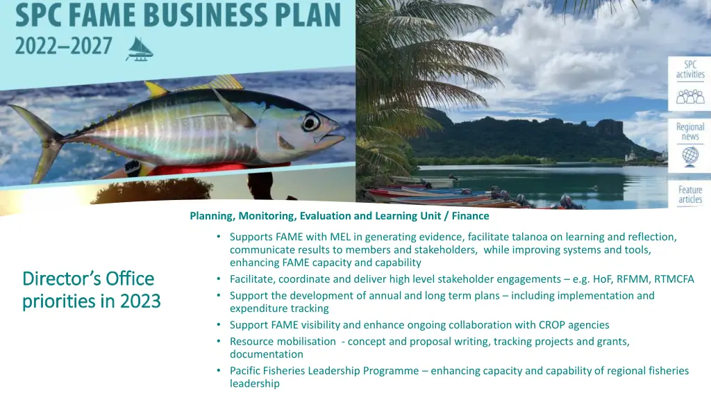 planning monitoring evaluation and learning unit