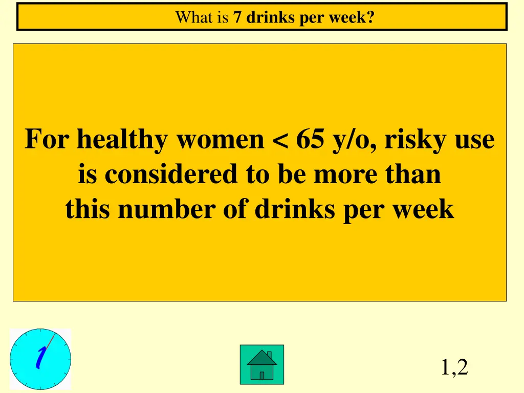 what is 7 drinks per week