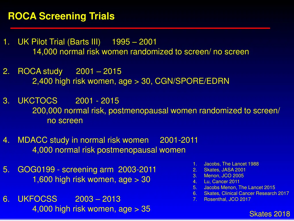 roca screening trials