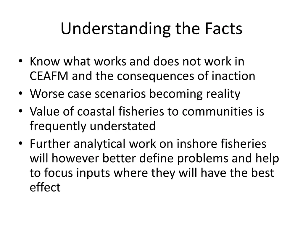 understanding the facts