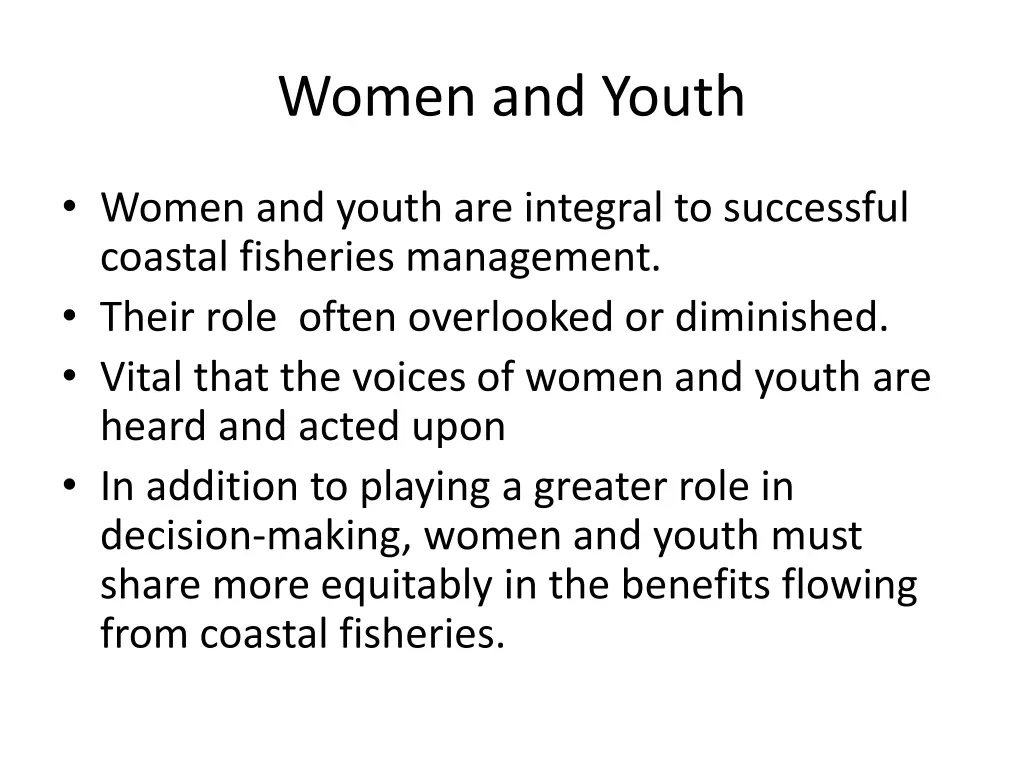 women and youth