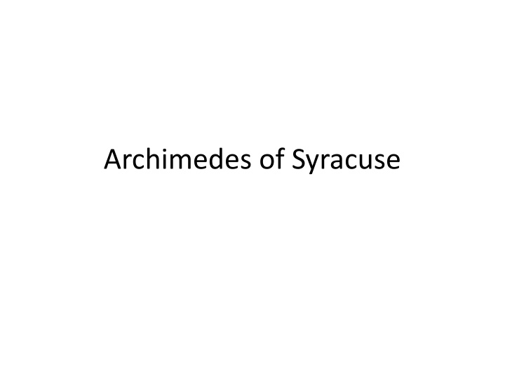 archimedes of syracuse