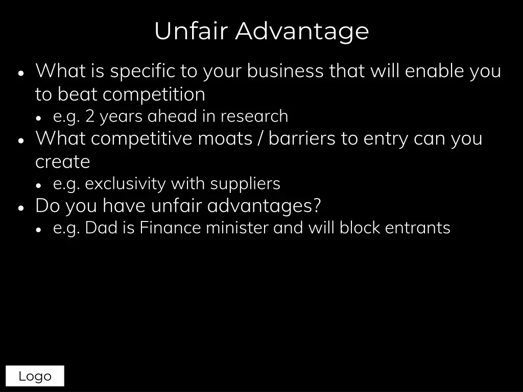 unfair advantage