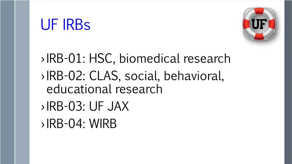 uf irbs