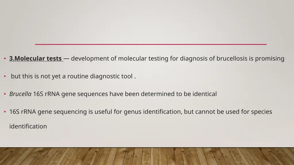 3 molecular tests development of molecular