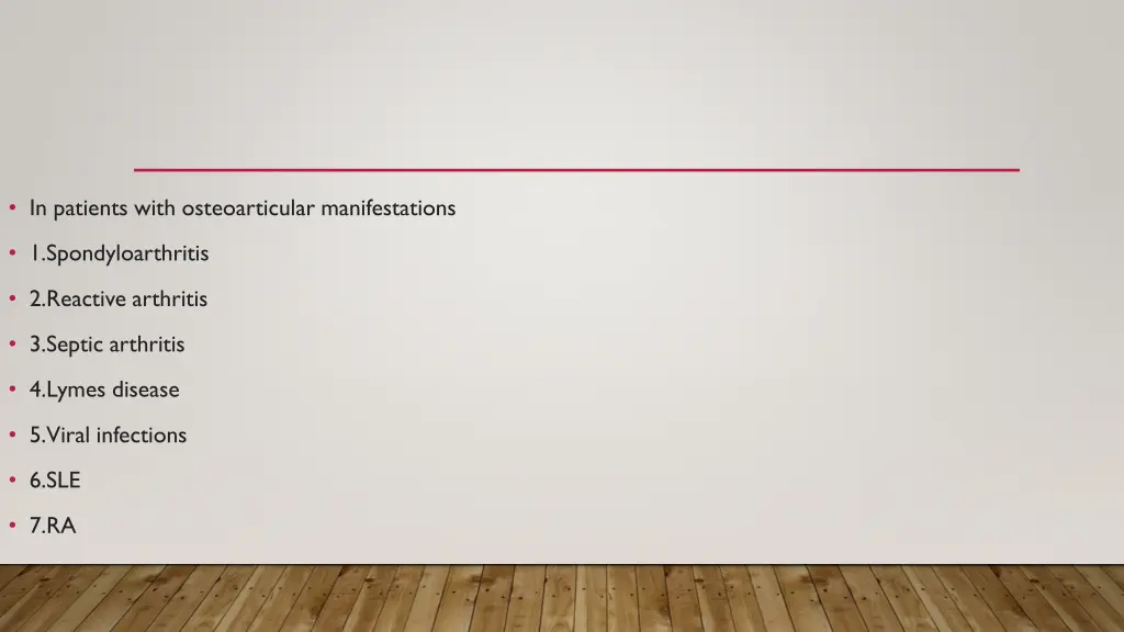 in patients with osteoarticular manifestations