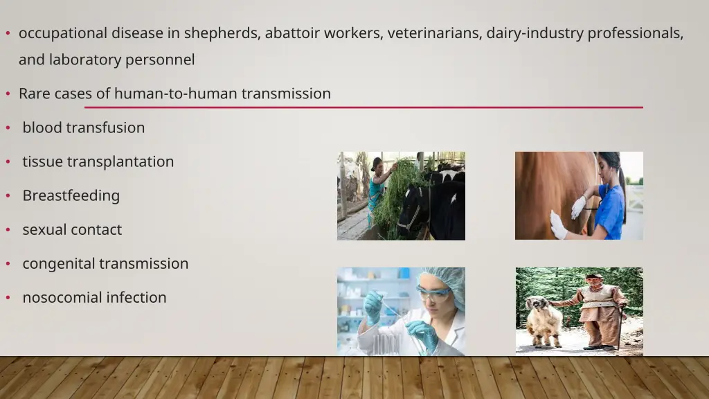 occupational disease in shepherds abattoir