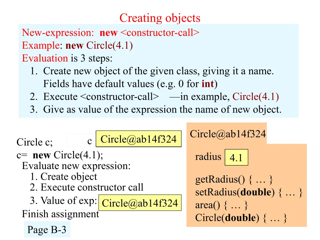 creating objects