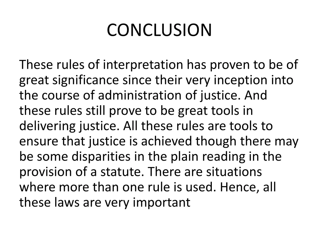 conclusion