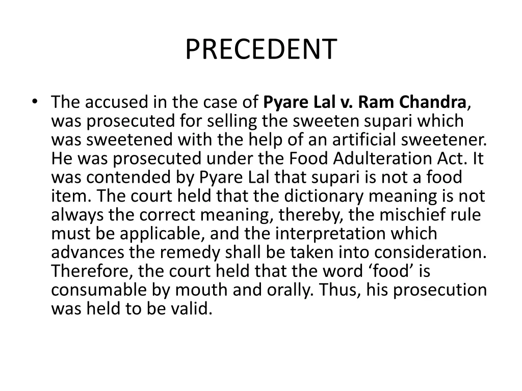 precedent 1