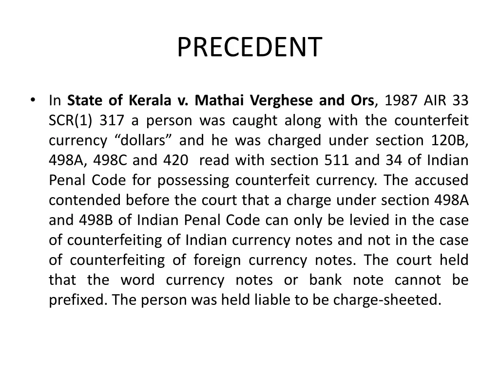 precedent