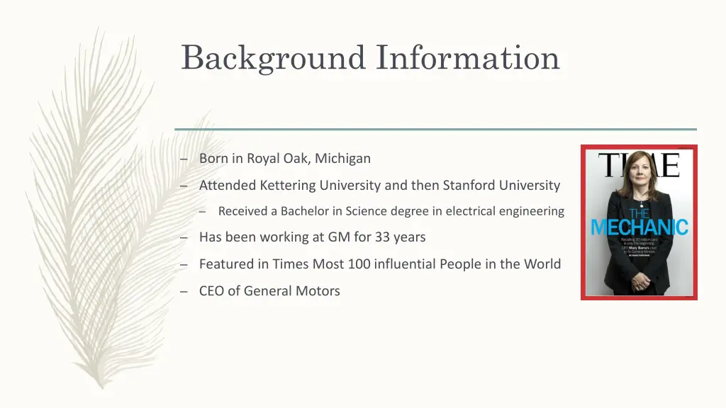 background information
