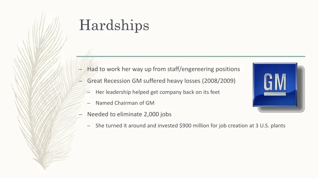 hardships