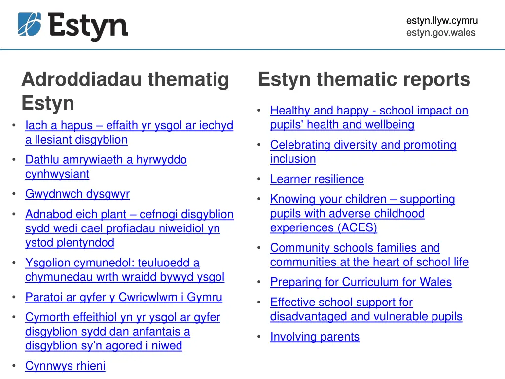 estyn llyw cymru estyn gov wales estyn gov wales 19