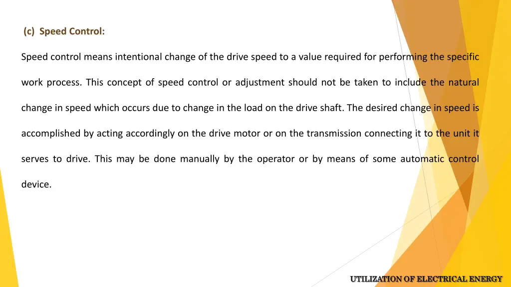 c speed control