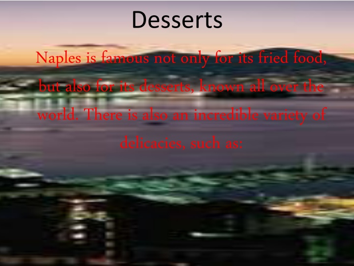 desserts