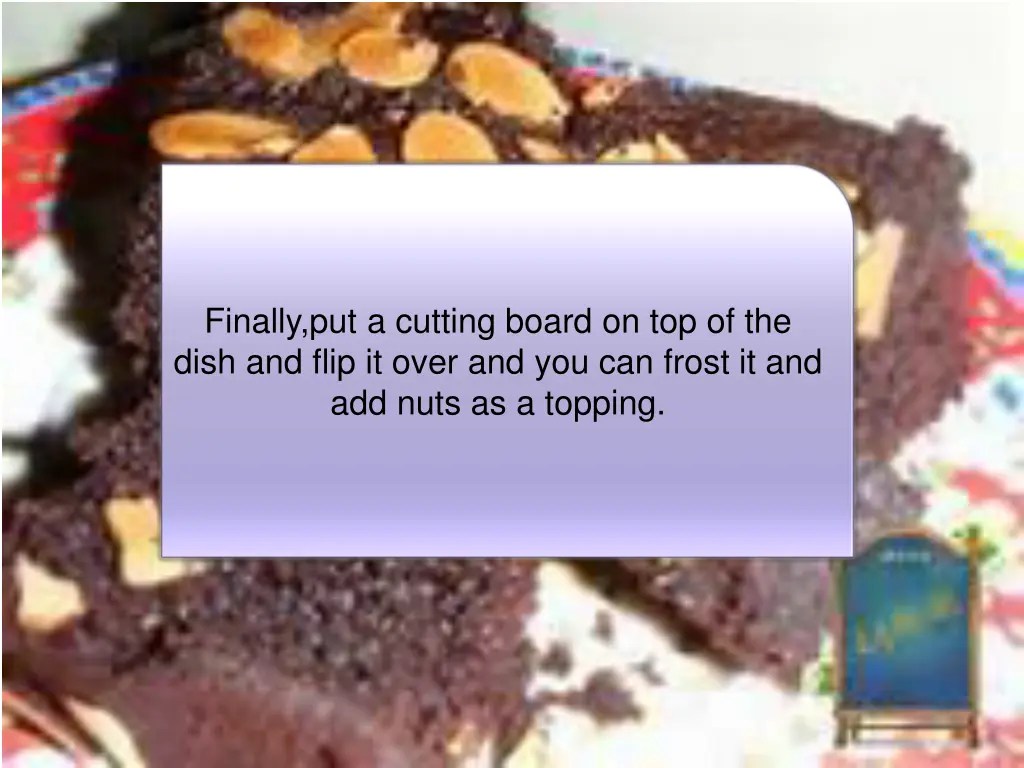 finally put a cutting board on top of the dish