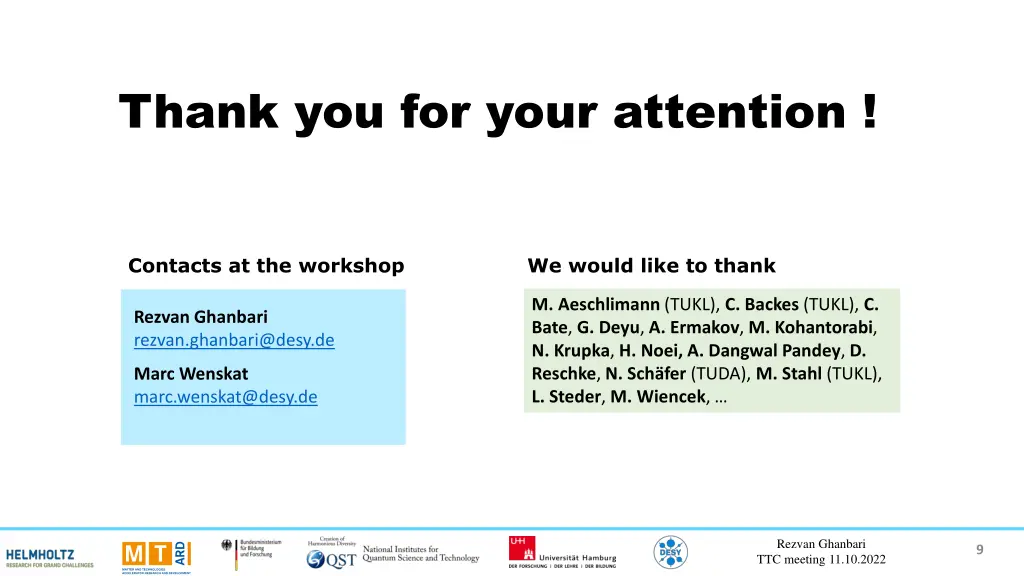 thank you for your attention