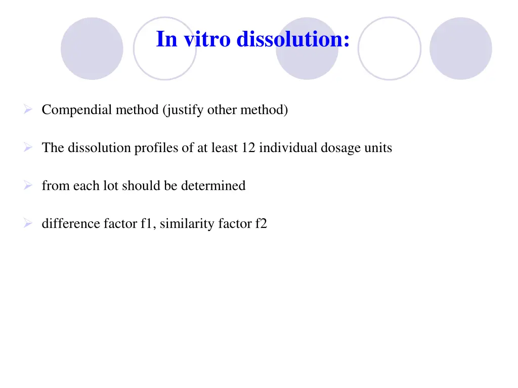 in vitro dissolution