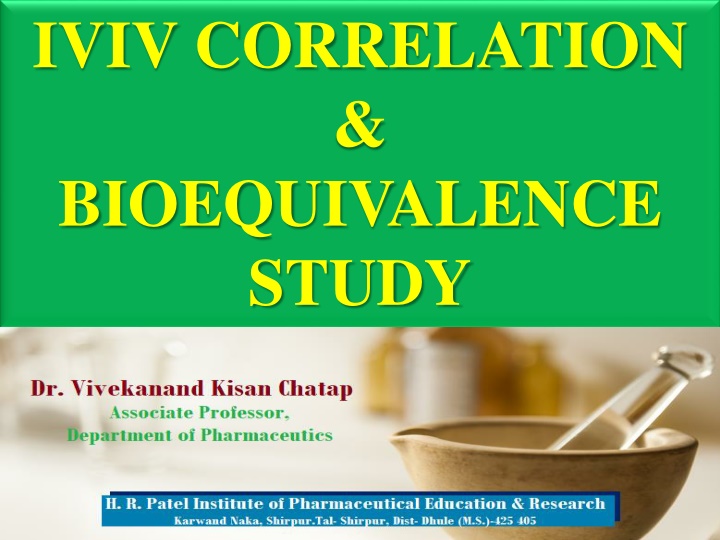 iviv correlation bioequivalence study