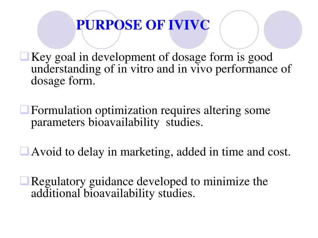 purpose of ivivc