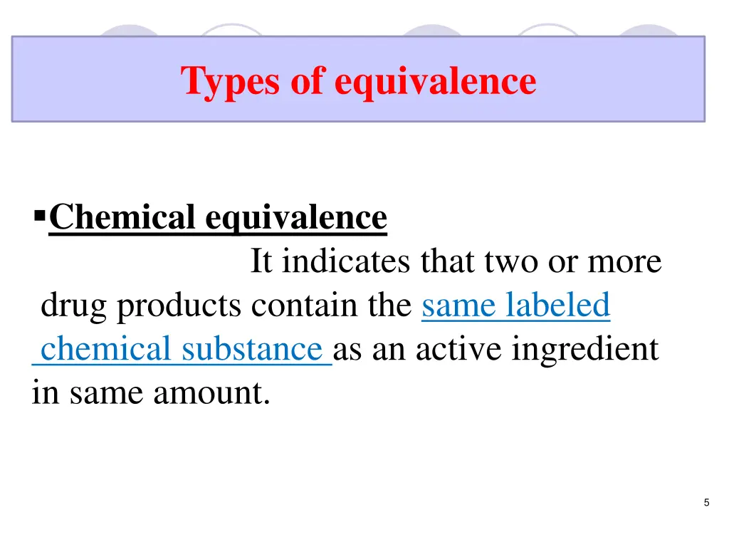 types of equivalence