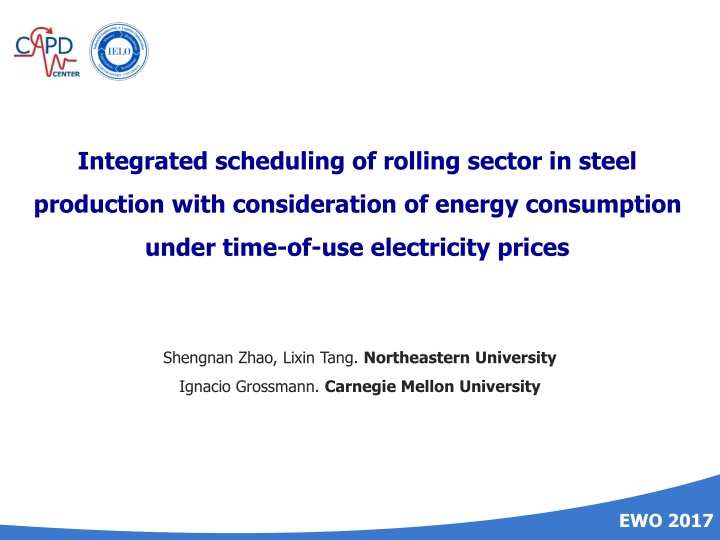integrated scheduling of rolling sector in steel