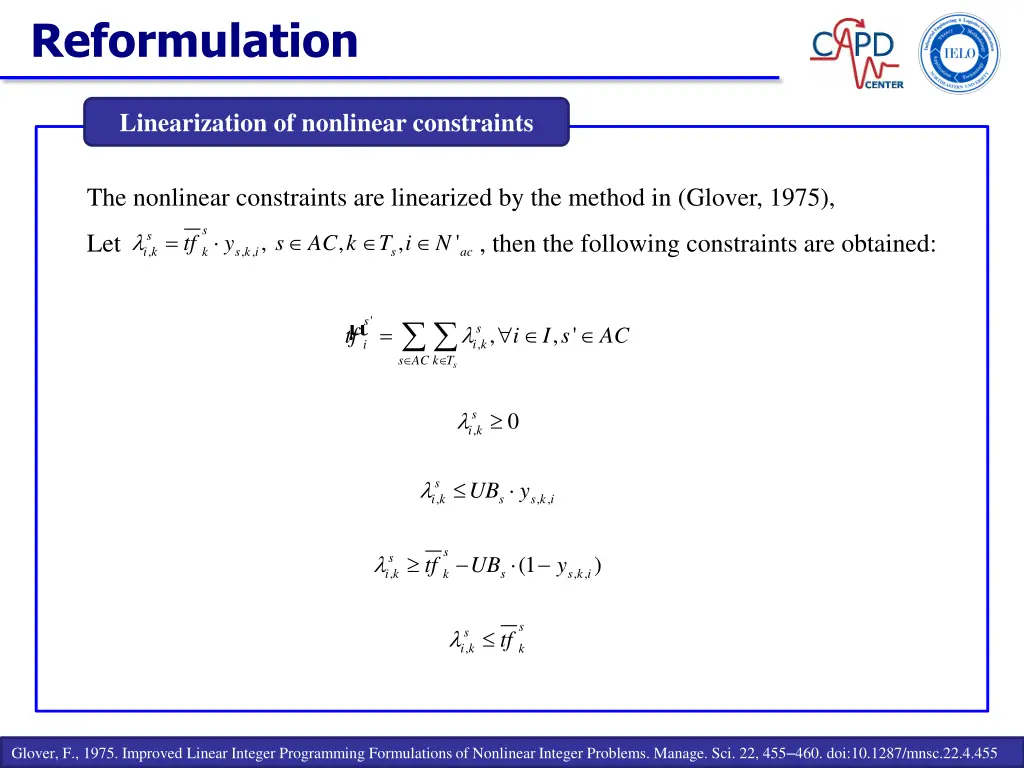 reformulation