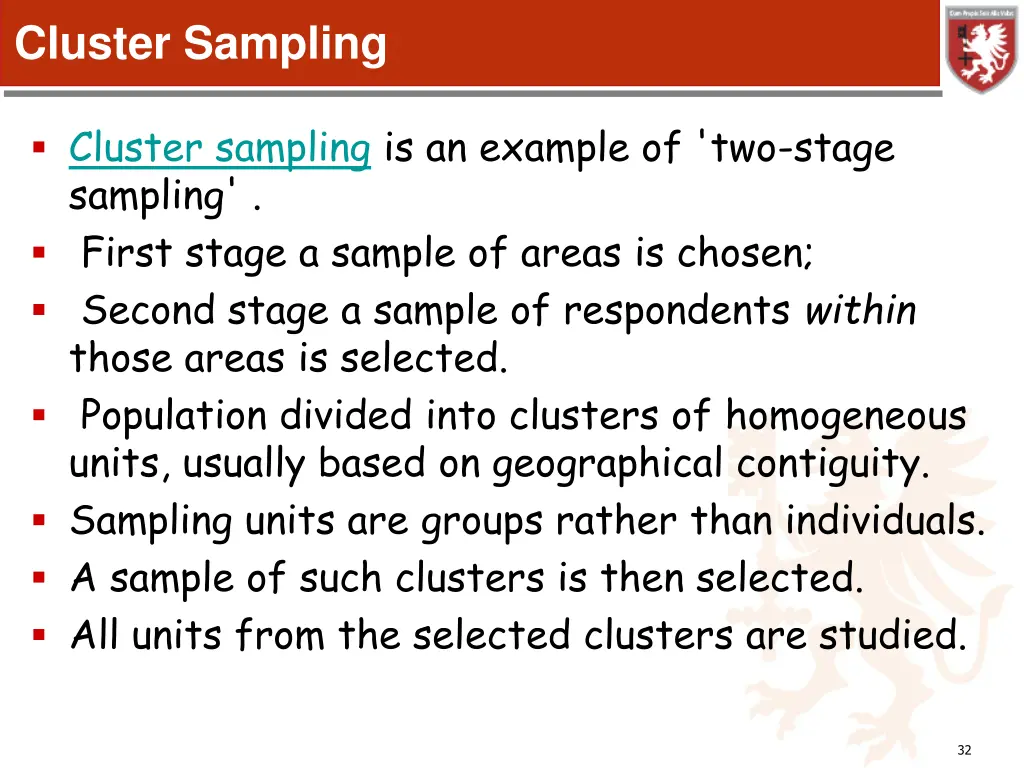 cluster sampling