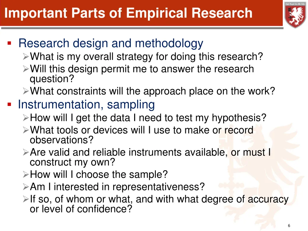important parts of empirical research 2