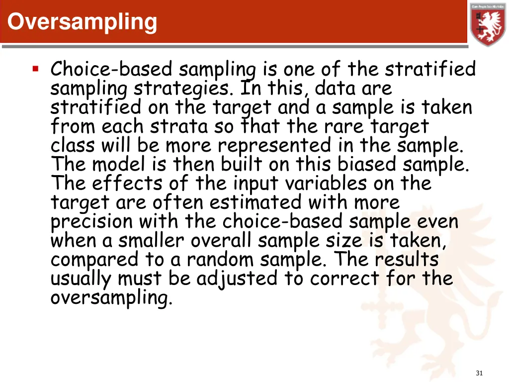 oversampling